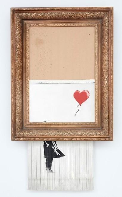 L’opera autodistrutta “Girl with balloon” torna all’asta Prezzo quadruplicato 