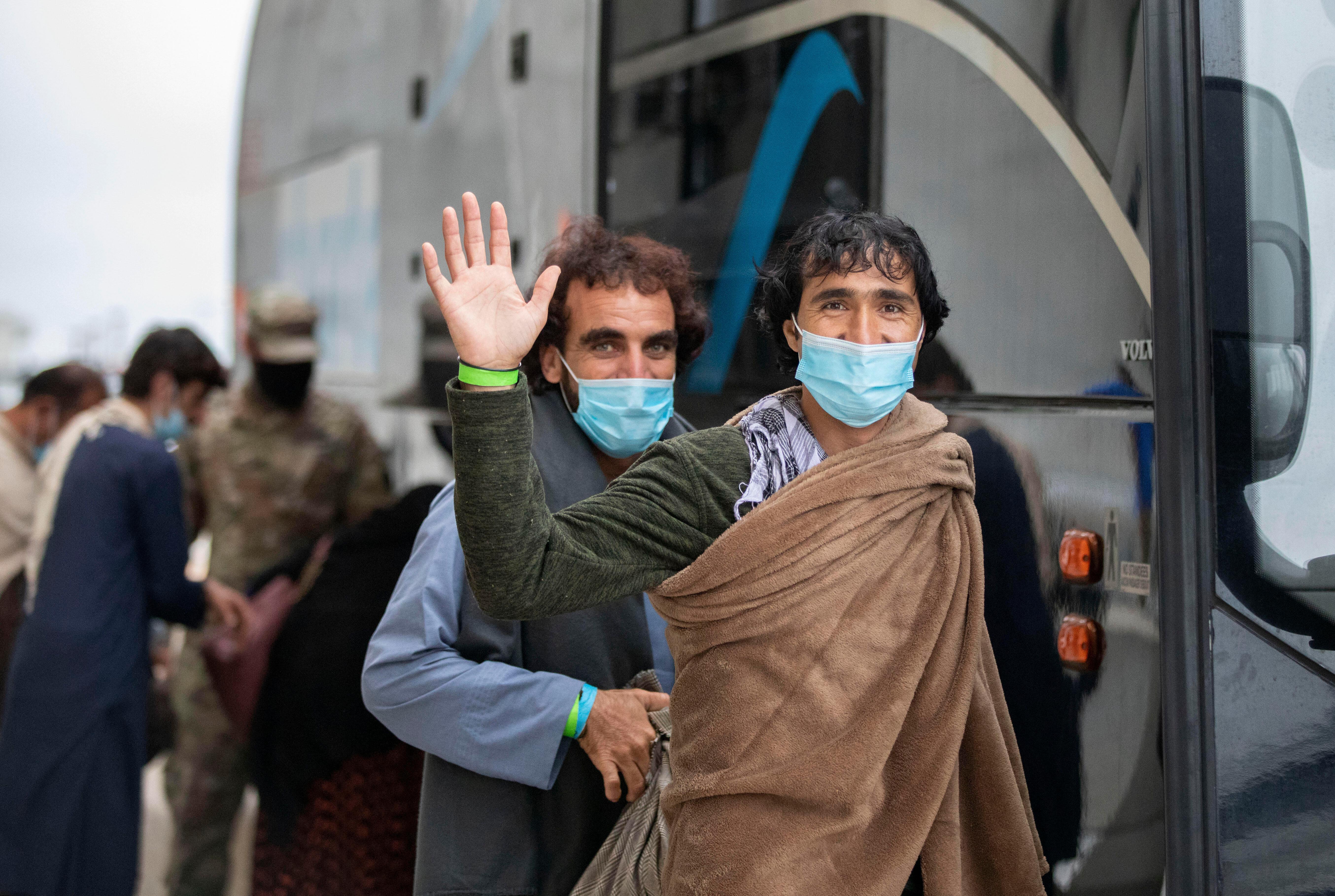 Profughi afghani all’arrivo negli Stati Uniti