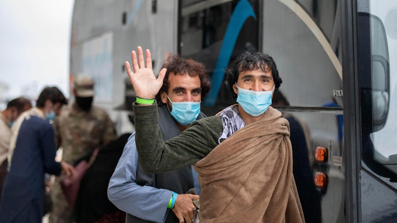 Profughi afghani all’arrivo negli Stati Uniti