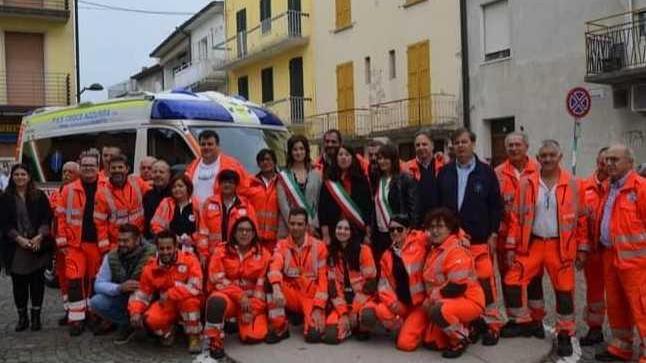 I volontari ella Croce Azzurra