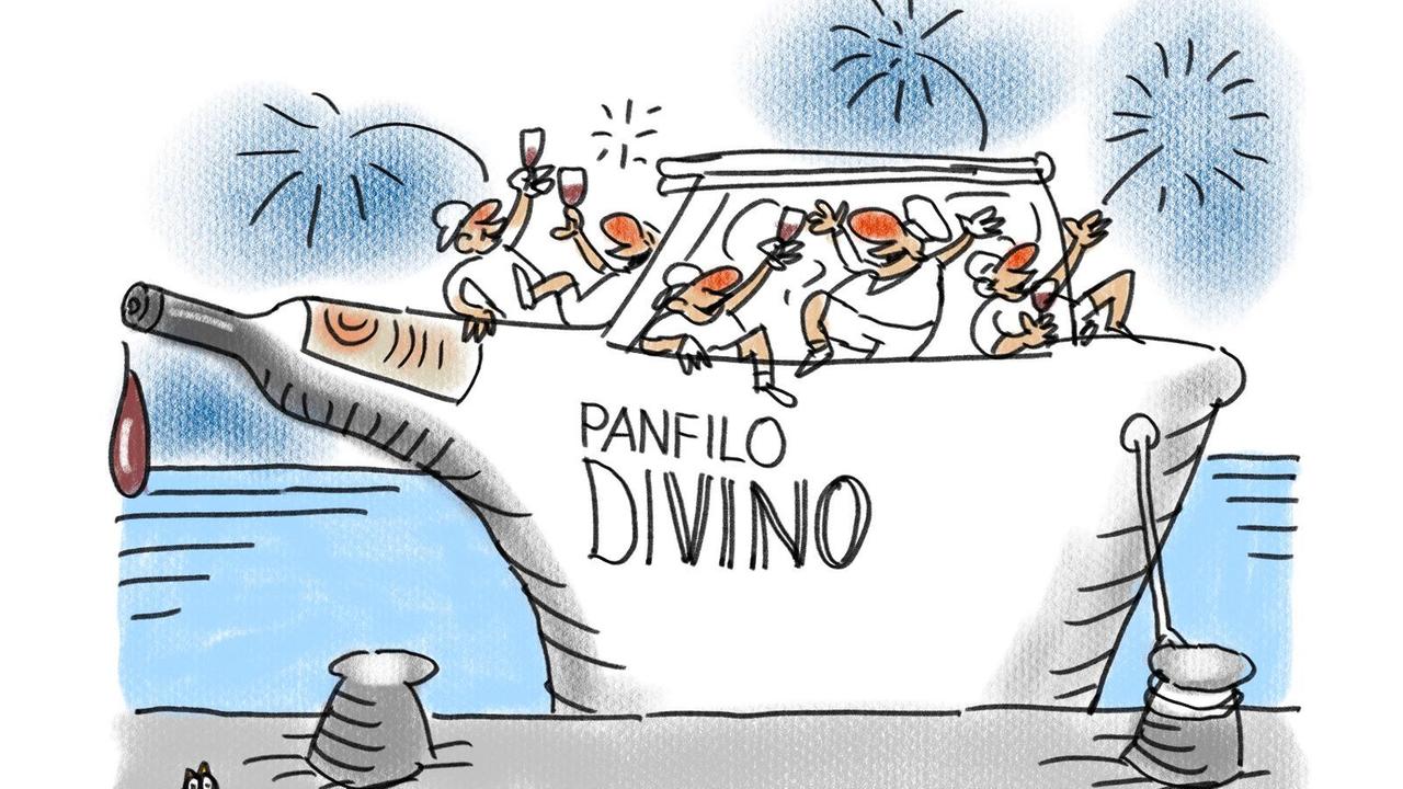 La vignetta di Gef: festa fuori controllo in barca, intervengono i carabinieri