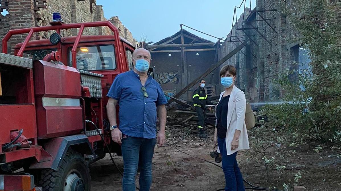 Il sopralluogo della sindaca Barnini e dell'assessore Marconcini nell'area ex Montevivo