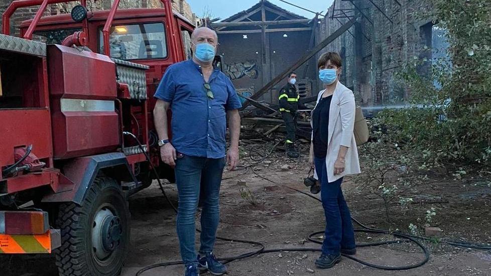 Incendio nell’area dell’ex Montevivo, intervento di Arpat