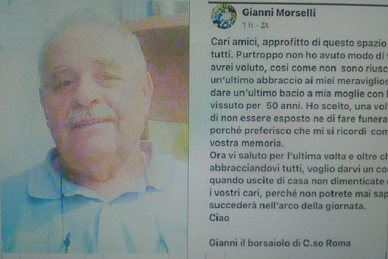 Carpi, addio al commerciante Gianni Morselli: il toccante commiato su Facebook 