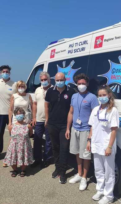 Al Cisternone il camper per vaccinarsi