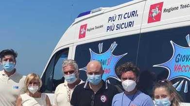 Al Cisternone il camper per vaccinarsi