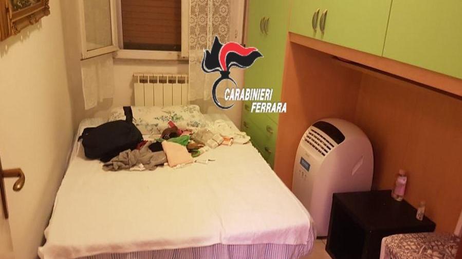 L'appartamento posto sotto sequestro a Lido Nazioni