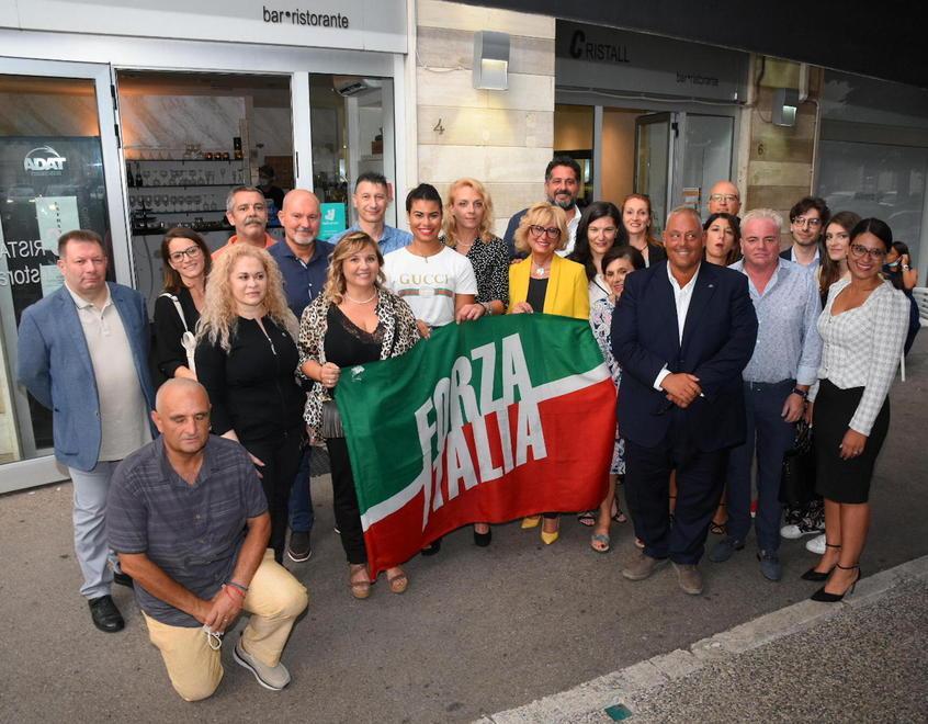 La lista di Forza Italia a sostegno della candidatura di Antonfrancesco Vivarelli Colonna (foto Agenzia Bf)