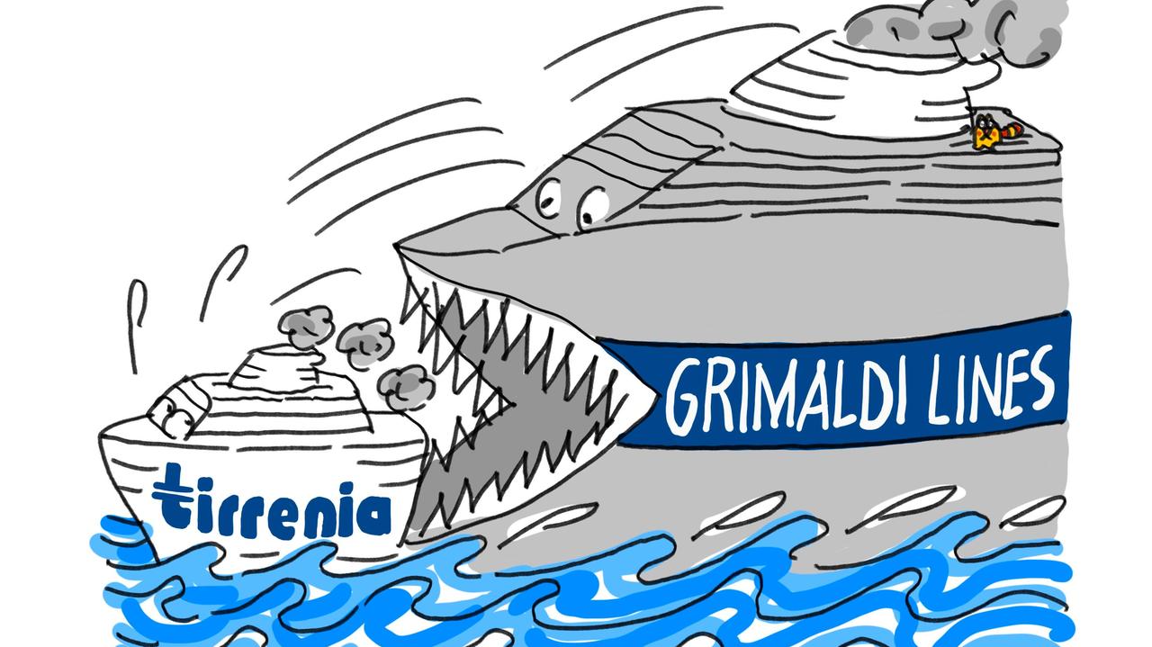 La vignetta di Gef: Cagliari-Arbatax-Civitavecchia alla Grimaldi 