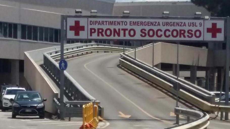 La rampa d’accesso al pronto soccorso del Misericordia di Grosseto