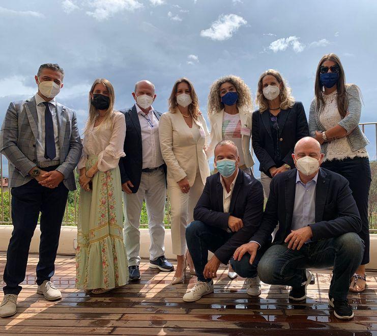 Un gruppo di partecipanti al convegno che si è tenuto a villa Giorgia