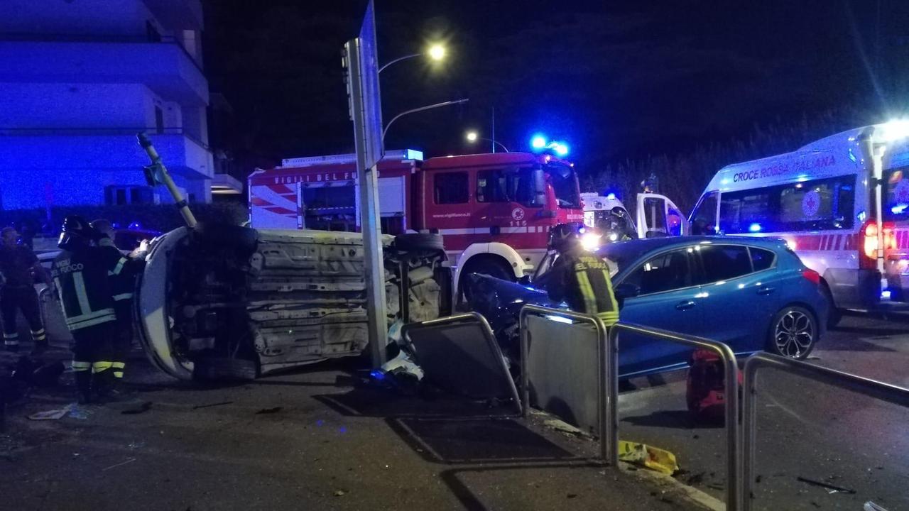 L'incidente nella notte in viale Sonnino