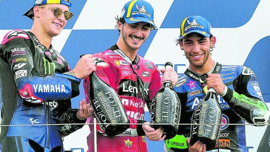 Bagnaia concede il bis, trionfa a Misano davanti al leader Quartararo e a Bastianini