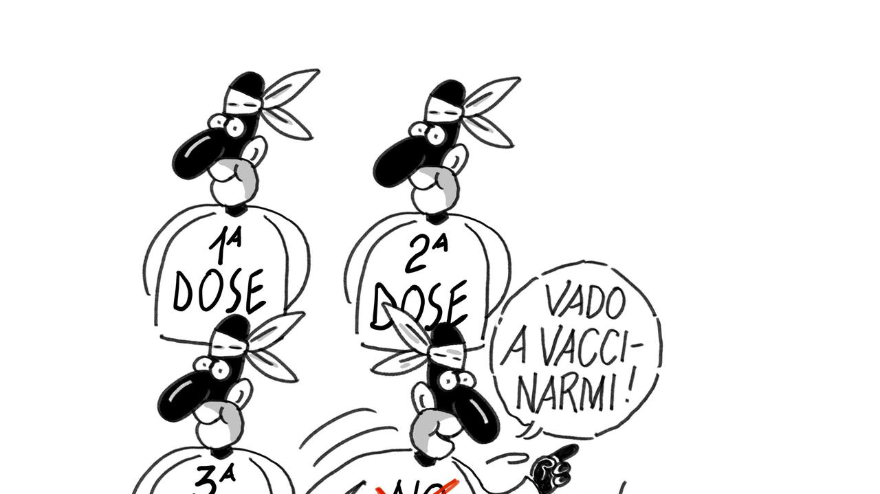 La vignetta di Gef: Sardegna avanti nella campagna di vaccinazione