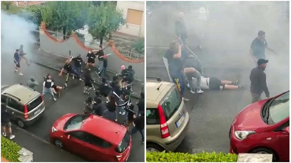 Avenza, guerriglia in strada fra ultras: 10 arresti. Mazze, petardi e cazzotti: il racconto della follia - Video 