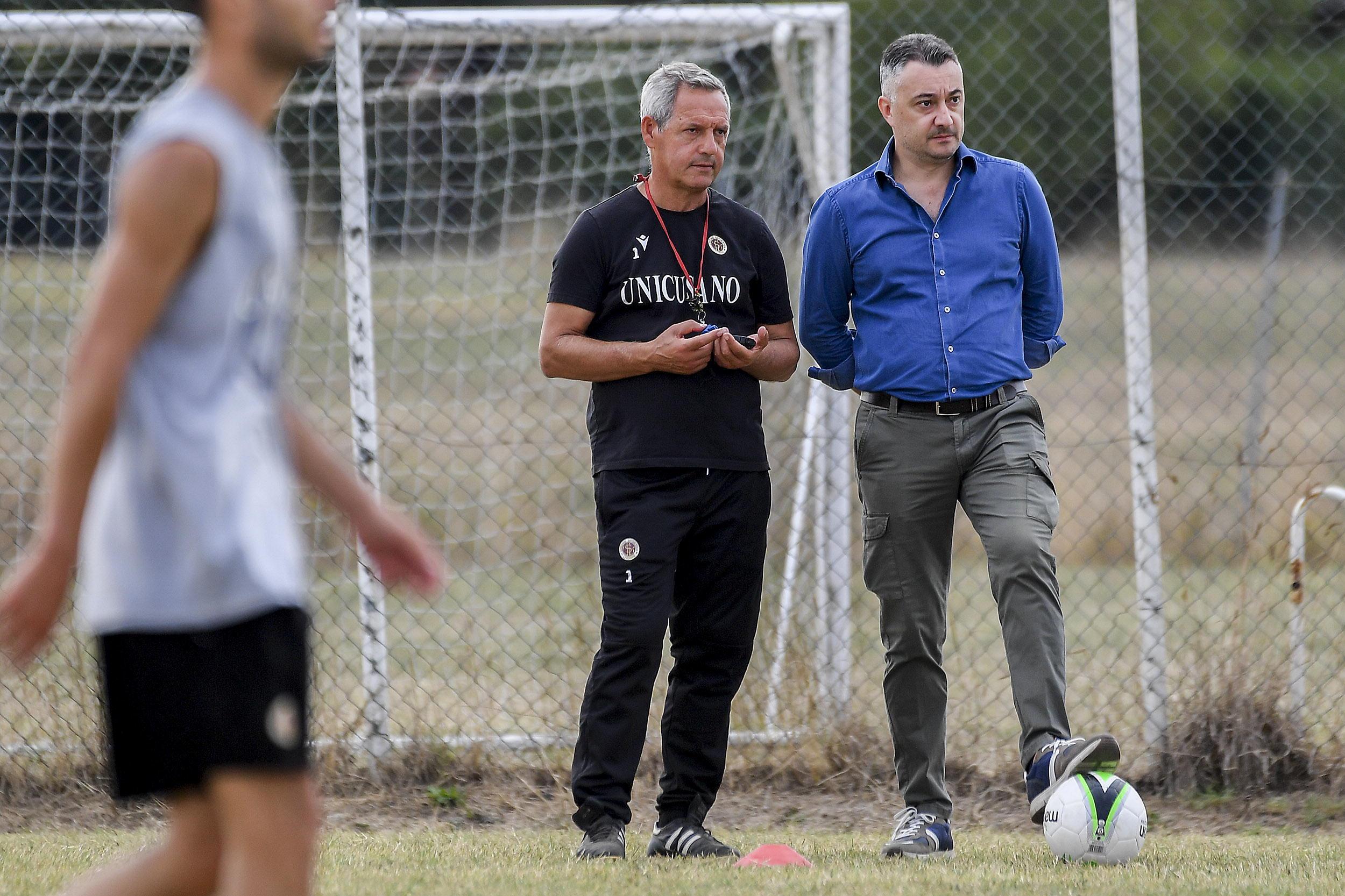 Il tecnico Francesco Buglio insieme al direttore sportivo Raffaele Pinzani