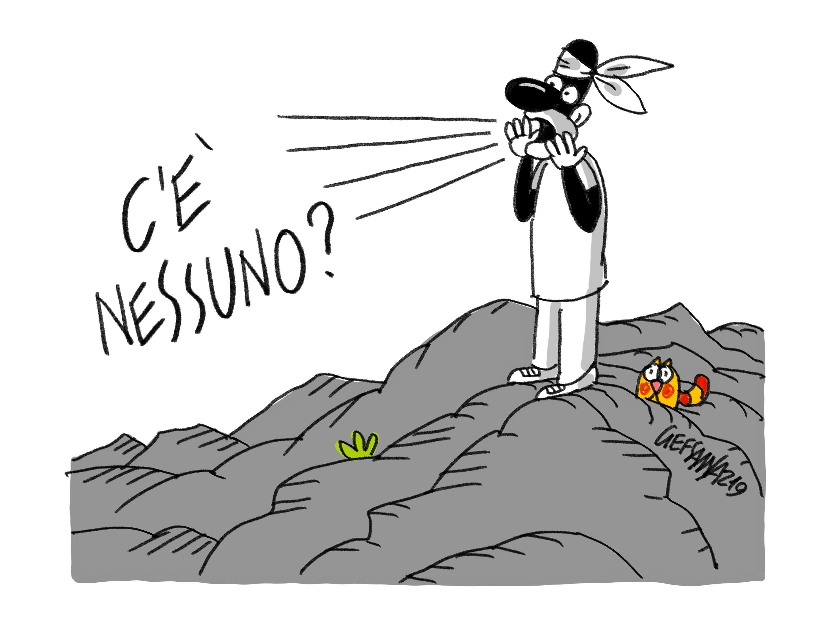 La vignetta di Gef: meno del 30 per cento dei sardi vivrà nelle zone interne