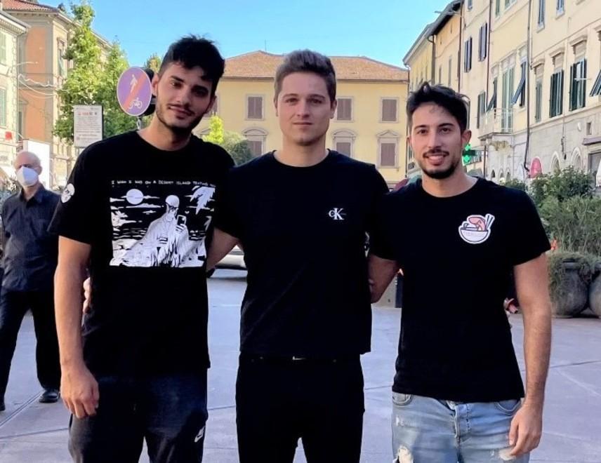 Da sinistra Scaramuscio, Donnarumma e Sbrana