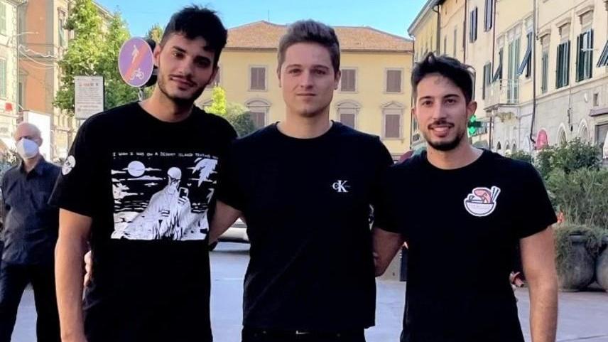 Da sinistra Scaramuscio, Donnarumma e Sbrana