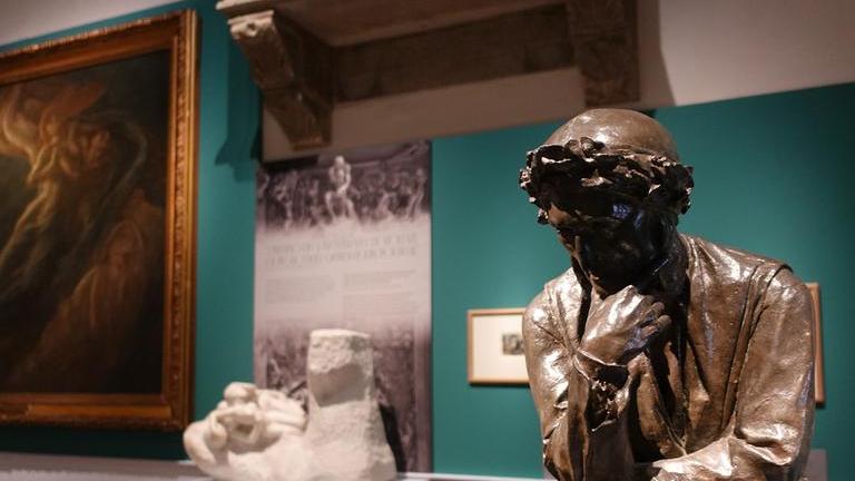 L' allestimento dellamostra al Museo del Bargello a Firenze