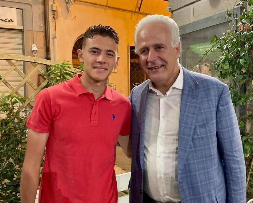 Kristjan Asllani con il presidente della Regione Eugenio Giani