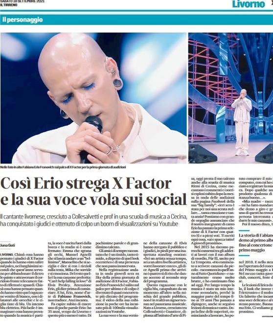 E con Erio salgono a due i livornesi da applausi 