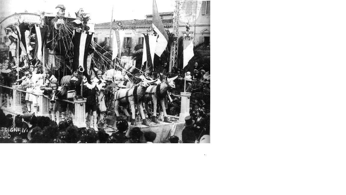 «Pinocchio al paese dei Balocchi», carro di Angelo Malfatti secondo premio al Carnevale del 1921