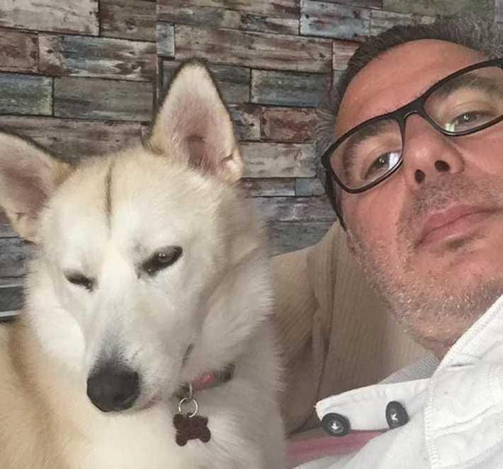 Giamattei con il suo cane