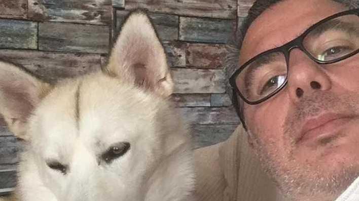 Giamattei con il suo cane