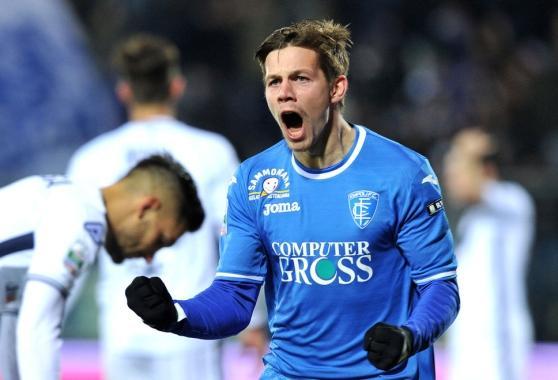 Miha Zajc con la maglia dell'Empoli