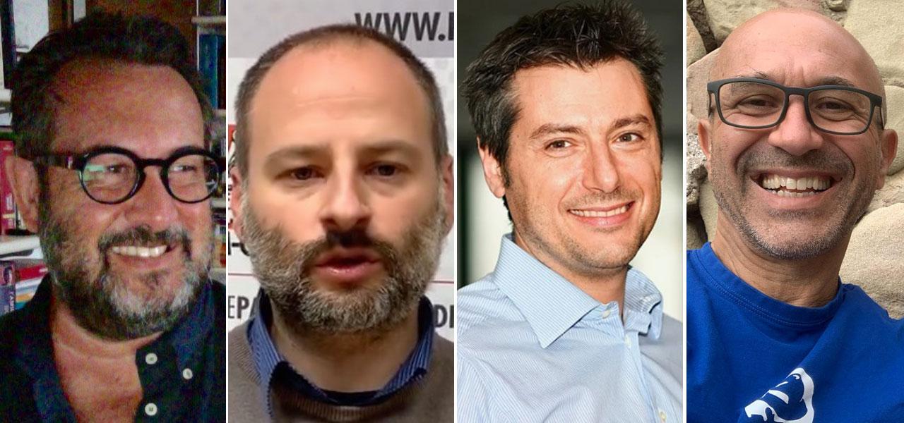 Da sinistra Paci (Università Firenze), il coordinatore Fiom automotive Marinelli, l’ingegnere Di Lorenzo