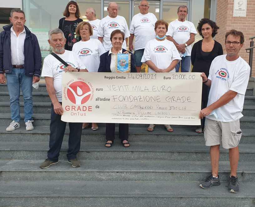Donazione al Grade di 20mila euro dal Club Campeggiatori 