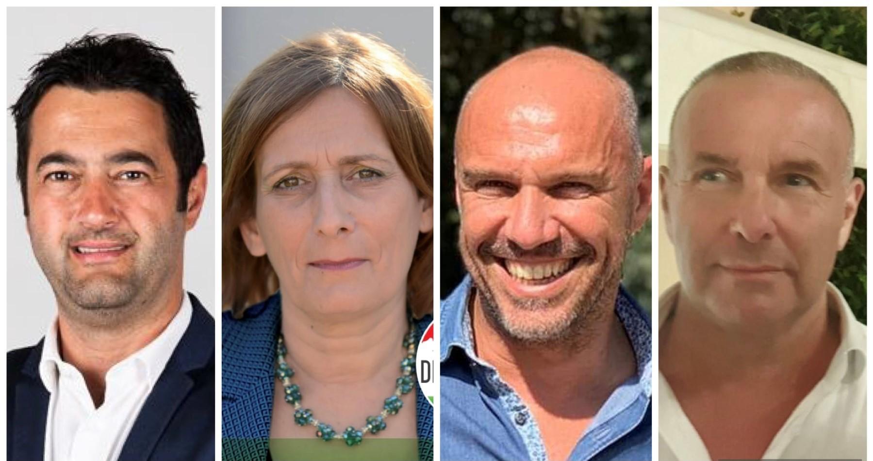 Marco Piro (Liberi), Maddalena Corda (Olbia democratica), Bastianino Monni (FI), Marzio Altana (Psd'Az)
