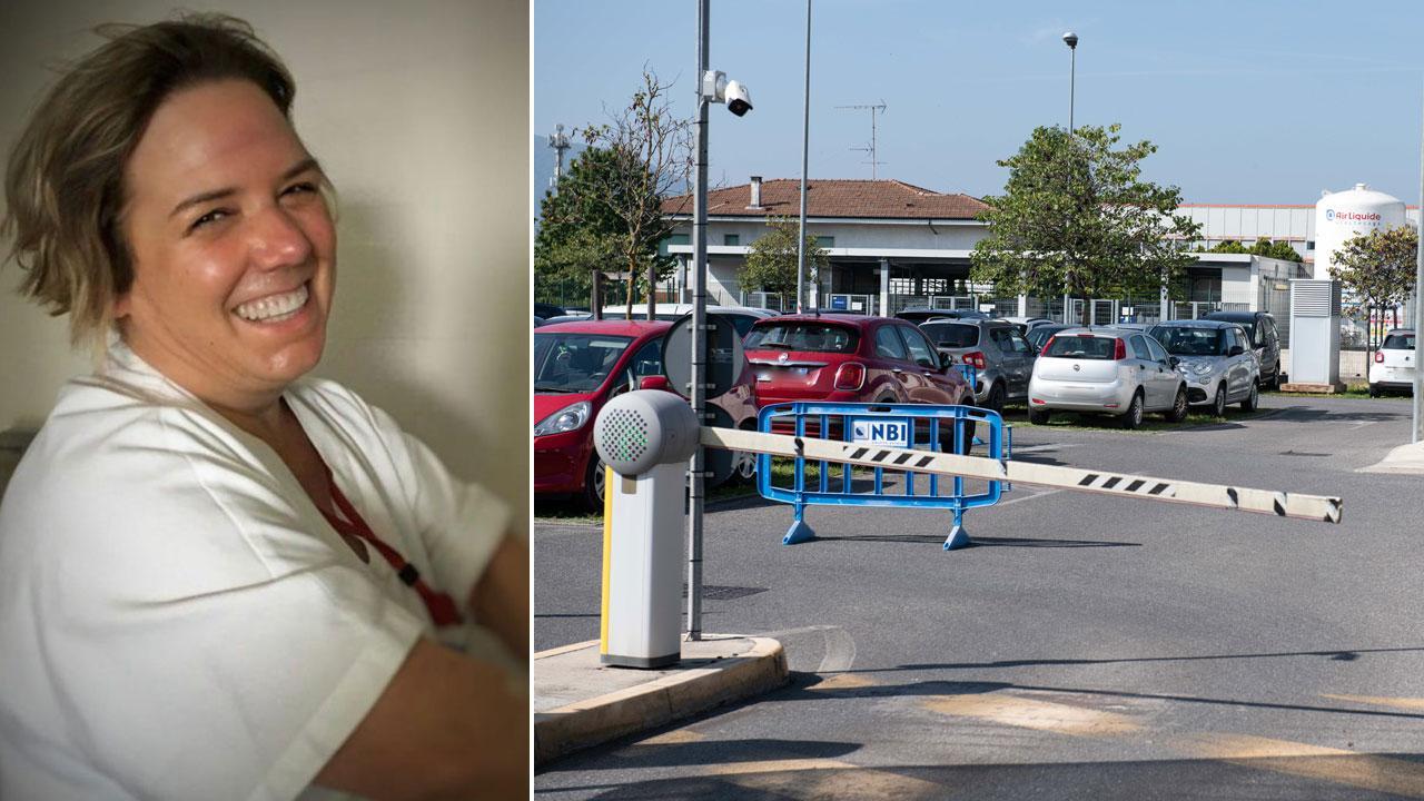 L'infermiera Giovanna Colombini e il parcheggio riservato ai dipendenti dell'ospedale San Luca dove è avvenuta la tragedia