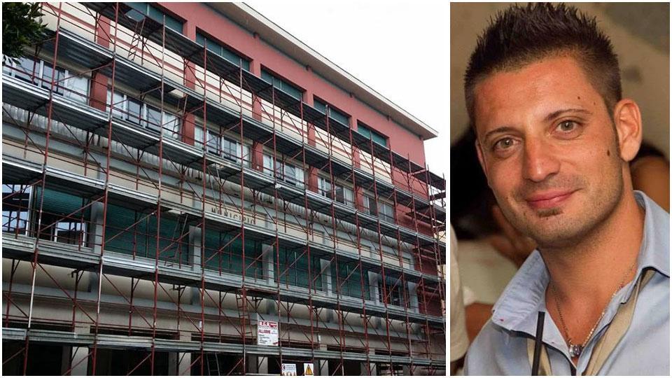 I ponteggi di uno dei cantieri della Terminali Group e Jury Terminali