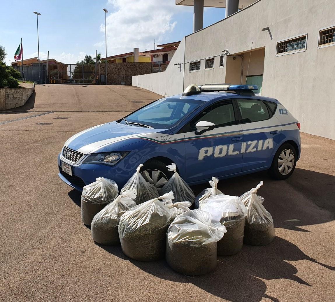 Olbia, 90 chili di marijuana abbandonati vicino a una scuola