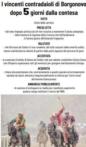 Pagina-sfottò sul Tirreno infiamma la rivalità tra Borgonovo e Botteghe