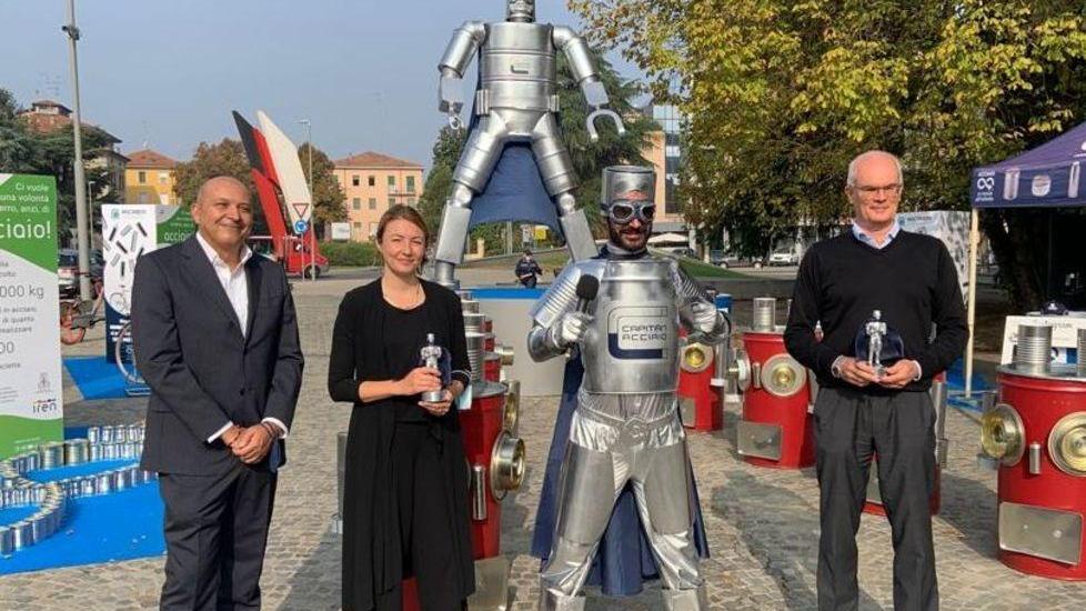 “Capitan Acciaio” premia Reggio Emilia per la differenziata