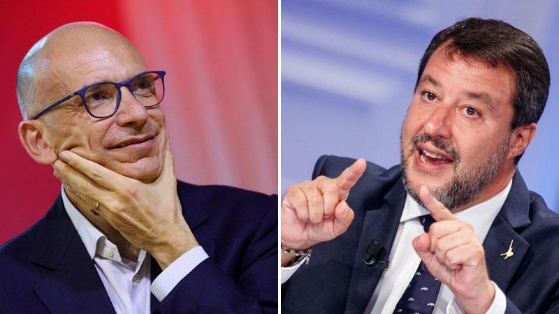 Enrico Letta e Matteo Salvini