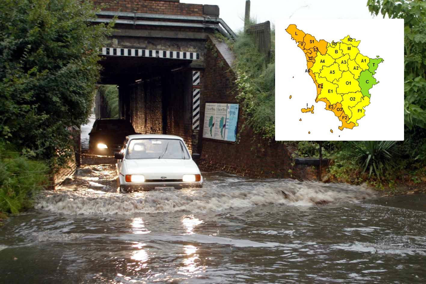 Maltempo, scatta l'allerta "arancione" su parte della Toscana 