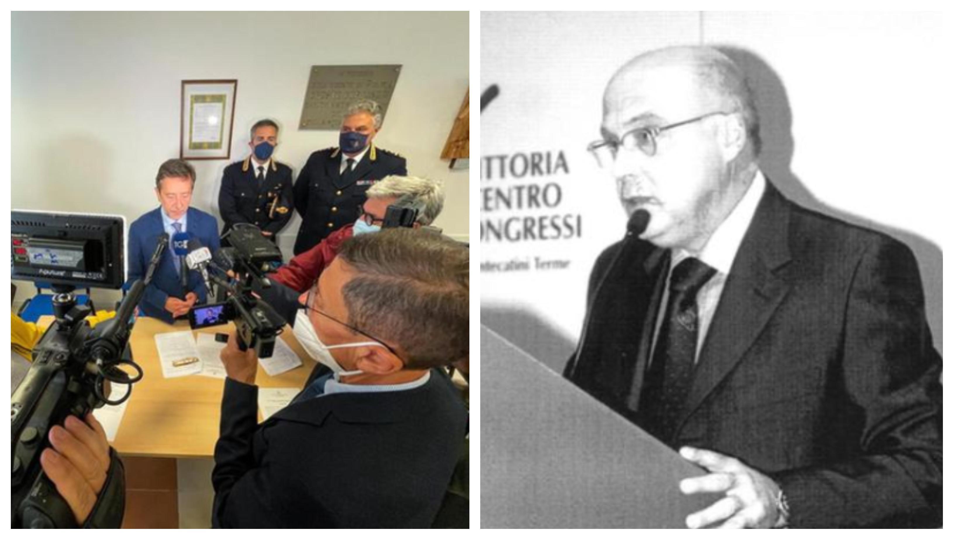 La conferenza stampa in procura e l'ex sindaco di Pescia Renzo Giuntoli, in carica dal 1992
al 2001