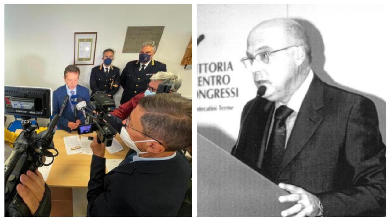 La conferenza stampa in procura e l'ex sindaco di Pescia Renzo Giuntoli, in carica dal 1992
al 2001
