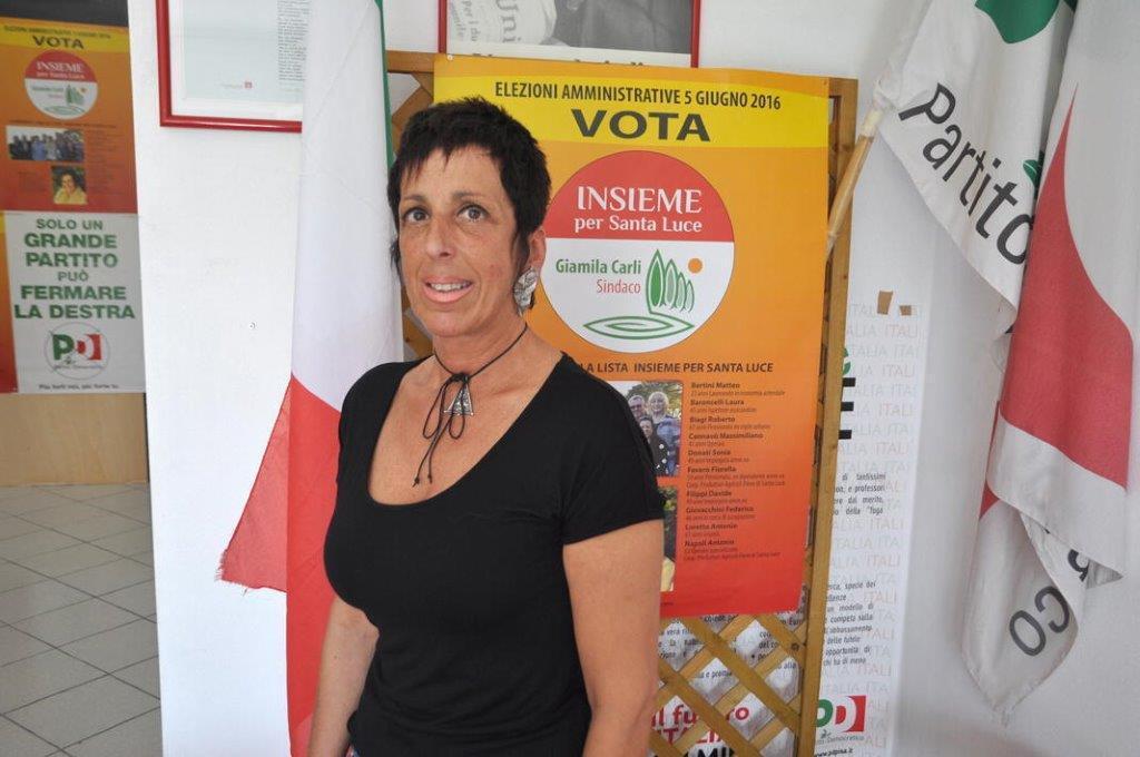 La sindaca rieletta Giamila Carli