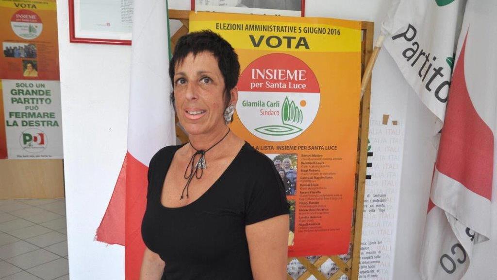 La sindaca rieletta Giamila Carli
