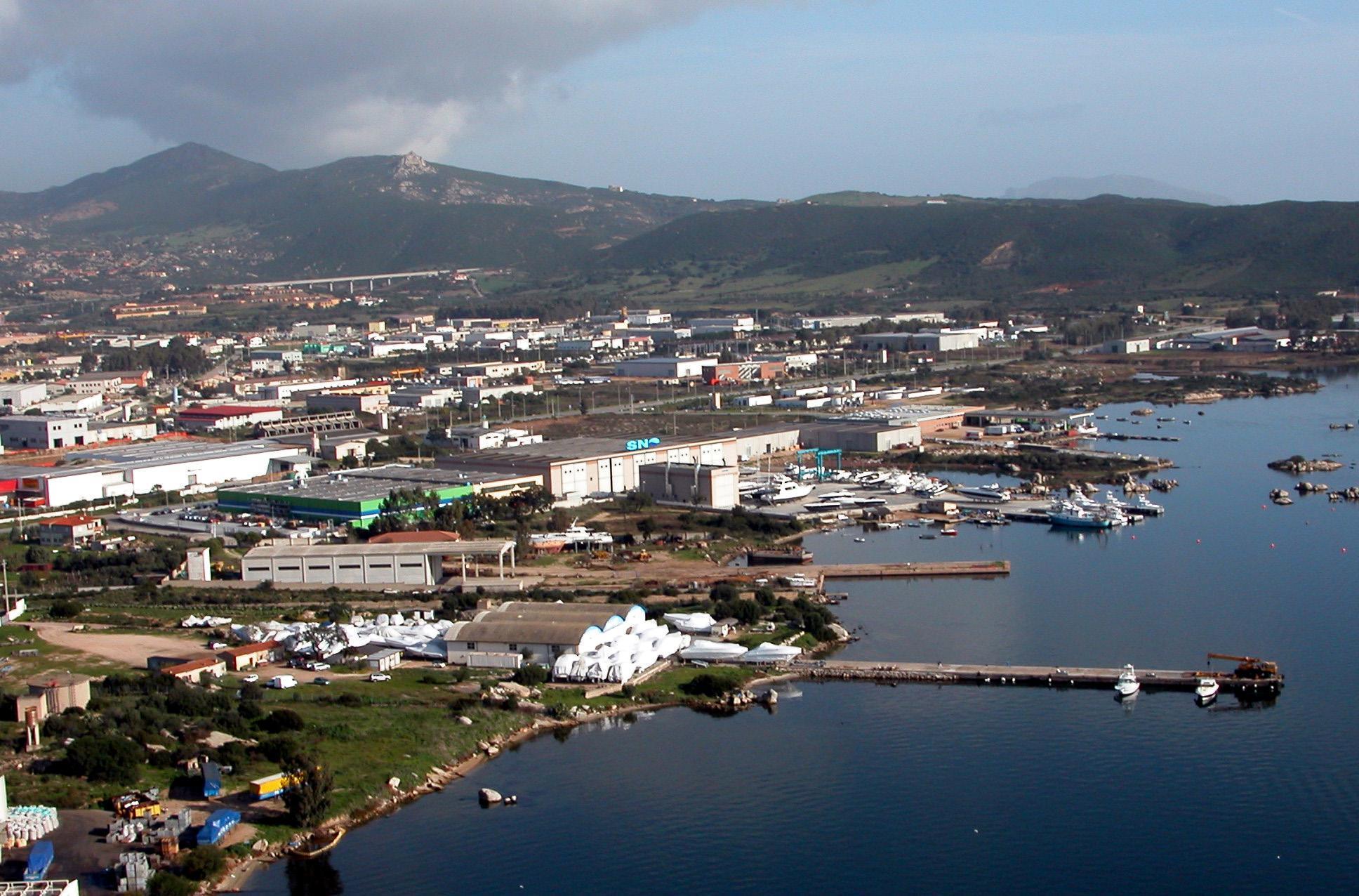 La zona industriale di Olbia