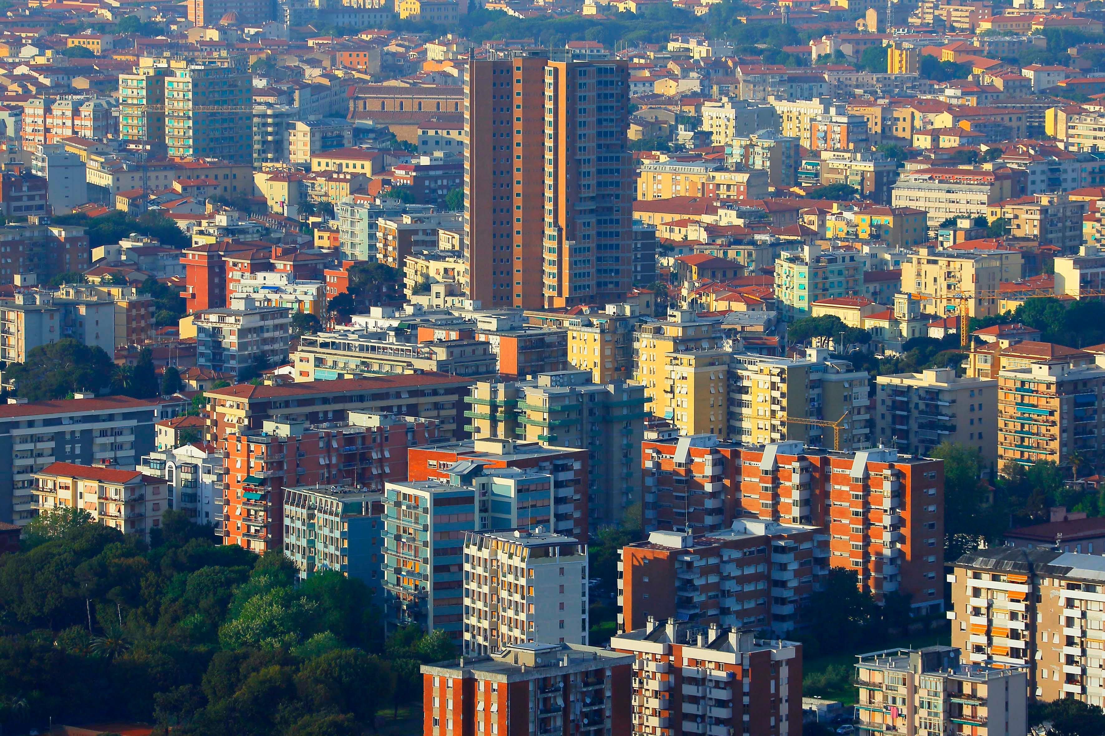 Una veduta di Livorno dall'alto