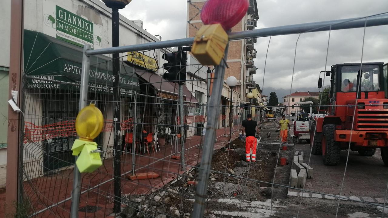 I lavori in corso a Capannori