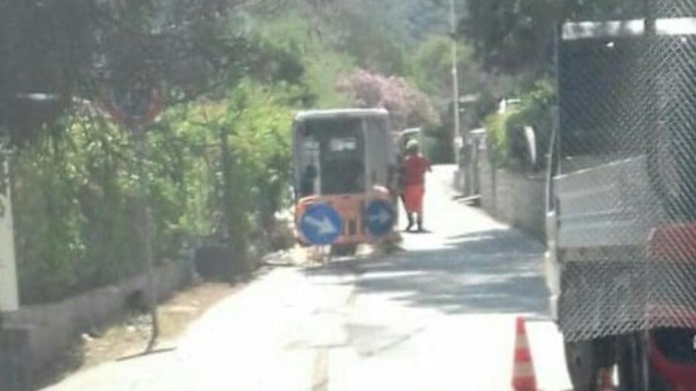 Una conduttura secondaria per le perdite a Fonte al Leccio