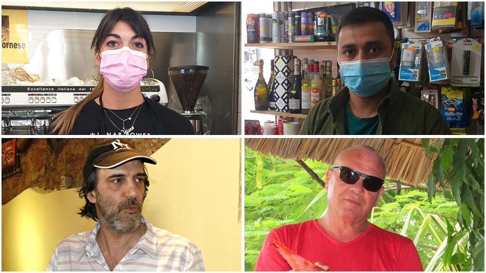 Nadine Ibrahim del “Caffè In Venezia”, il gestore di minimarket Faysal Hossain, Luca Fiordi de “Il Forte” e Massimo Serafini di “Pitucawine”