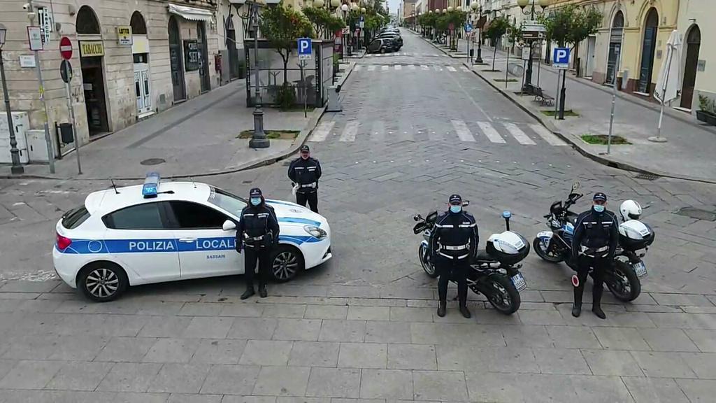 Emergenza Covid, l'impegno della polizia locale per la città di Sassari